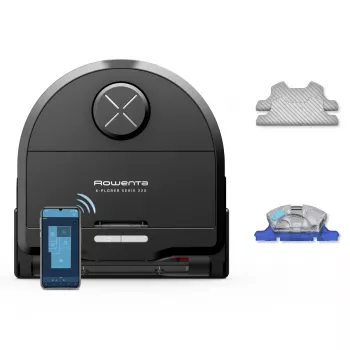 Robotinis dulkių siurblys Rowenta X-Plorer RR9465WH – bekontaktis, D formos, 0,35 L talpa, 120 min veikimo laikas, Li-Ion, juodas