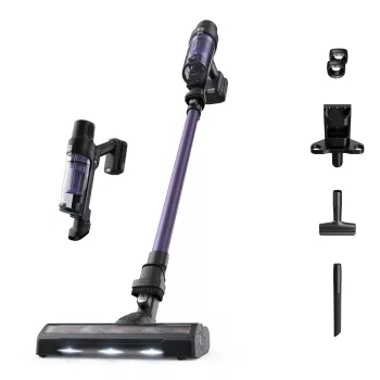Rowenta RH6A31 2-in-1 belaidis dulkių siurblys, sausas valymas, be maišelio, 140 W, juoda, violetinė