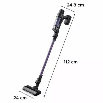 Rowenta RH6A31 2-in-1 belaidis dulkių siurblys, sausas valymas, be maišelio, 140 W, juoda, violetinė