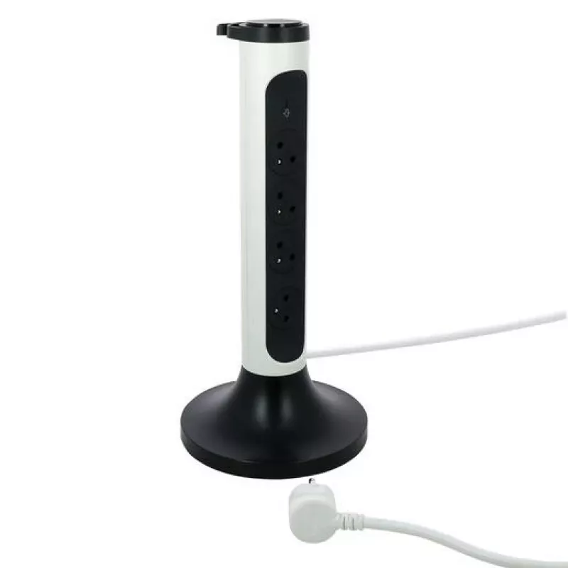 Legrand 049410 ilgintuvas 2 m 4 kištukiniai lizdai Vidaus patalpoms Pilka, Balta
