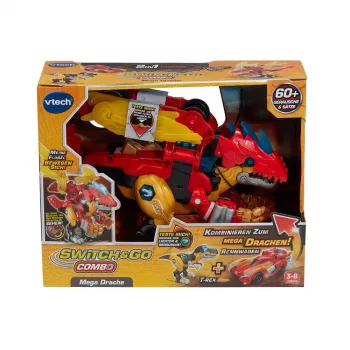 Žaislinė figūrėlė VTech Switch & Go Combo Mega Dragon – transformuojamas automobilis į drakoną