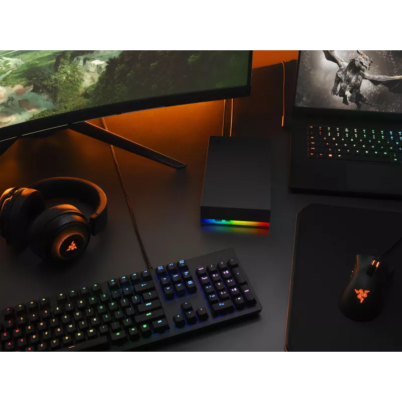 Seagate FireCuda Gaming Hub išorinis kietasis diskas 8 TB Micro-USB B / USB Type-A / USB Type-C 3.2 Gen 1 (3.1 Gen 1) Juoda