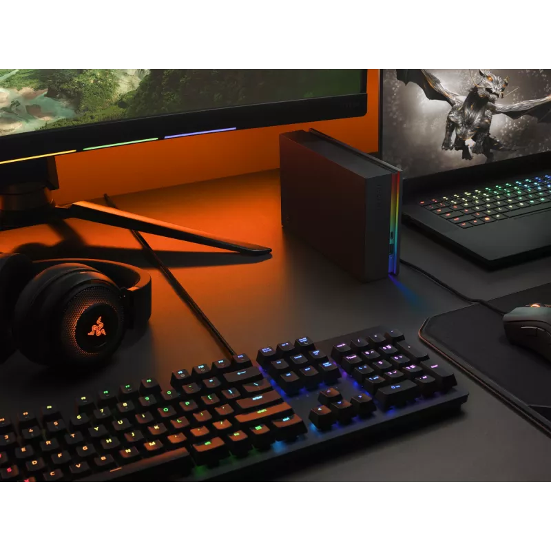 Seagate FireCuda Gaming Hub išorinis kietasis diskas 8 TB Micro-USB B / USB Type-A / USB Type-C 3.2 Gen 1 (3.1 Gen 1) Juoda