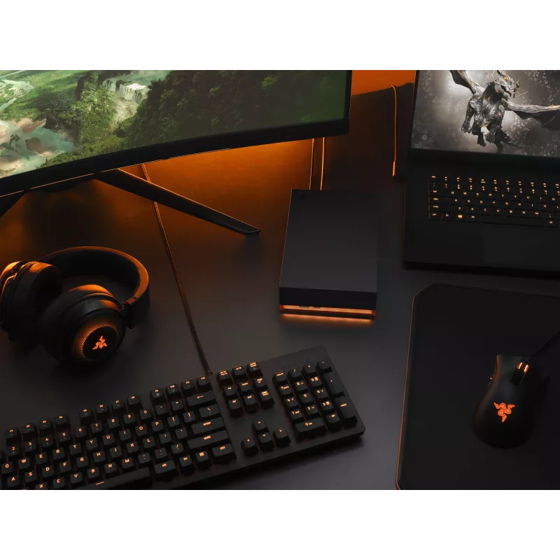 Seagate FireCuda Gaming Hub išorinis kietasis diskas 8 TB Micro-USB B / USB Type-A / USB Type-C 3.2 Gen 1 (3.1 Gen 1) Juoda