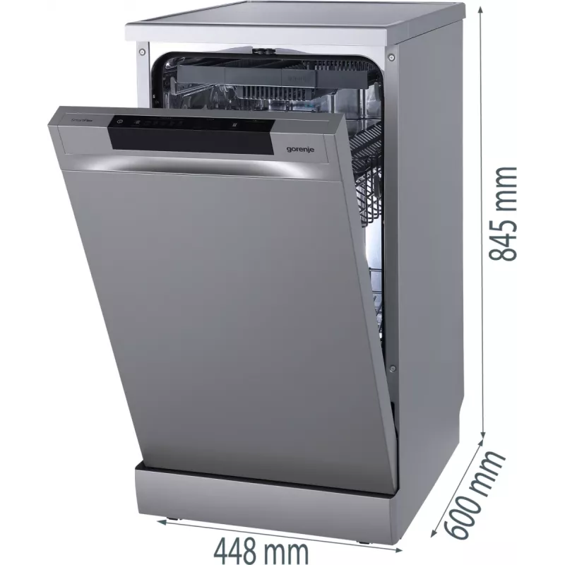 Gorenje GS541D10X Laisvai pastatoma siaura indaplovė 11 komplektų
