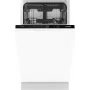 Indaplovė Gorenje GV561D10 BK070, visiškai įmontuojama, siaura (45 cm), balta, juoda, su mygtukais