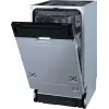 Indaplovė Gorenje GV561D10 BK070, visiškai įmontuojama, siaura (45 cm), balta, juoda, su mygtukais