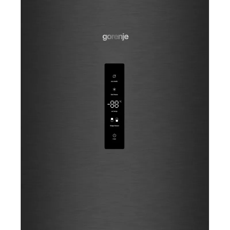 Gorenje kombinuotas šaldytuvas NRK619CABXL4, 304 L, 6 kg/24h, C klasė, Fresh Zone skyrius, juodas