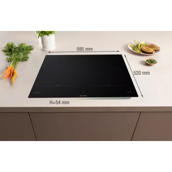 Gorenje Indukcinė kaitlentė GI6443BSCWF, Juoda, Įmontuojama, 60 cm, Zoninė indukcinė kaitlentė, Stiklo keramika, 4 zonos