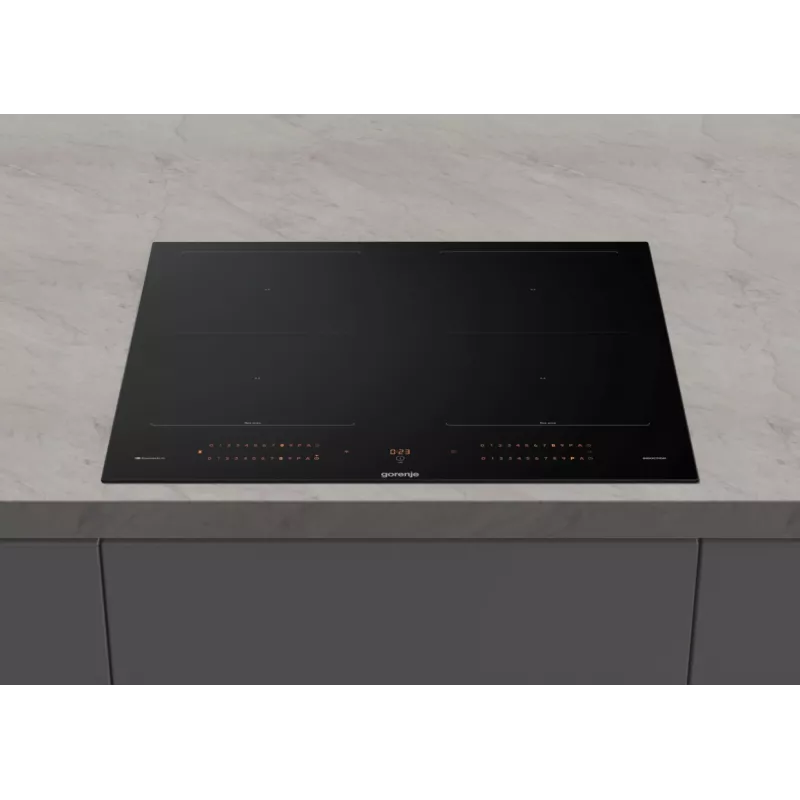 Gorenje Indukcinė kaitlentė GI6443BSCWF, Juoda, Įmontuojama, 60 cm, Zoninė indukcinė kaitlentė, Stiklo keramika, 4 zonos