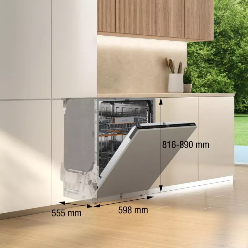 Gorenje GV642C65 pilnai įmontuojama indaplovė, 14 komplektų