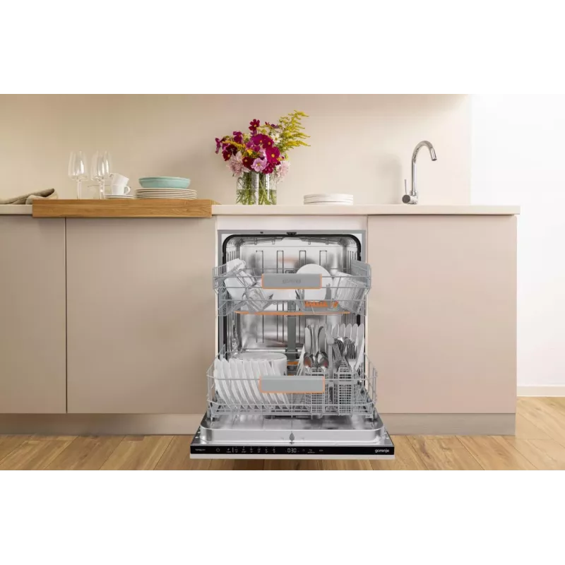 Gorenje GV642C65 pilnai įmontuojama indaplovė, 14 komplektų