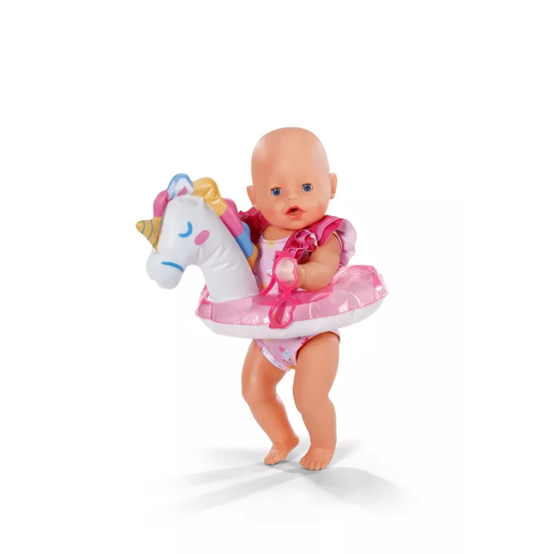 BABY born Plaukimo komplektas Vienaragis 43 cm, lėlės maudymosi kostiumėlis, 3 m.