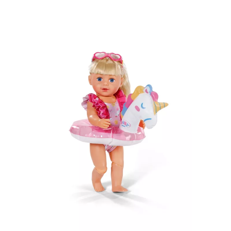 BABY born Plaukimo komplektas Vienaragis 43 cm, lėlės maudymosi kostiumėlis, 3 m.