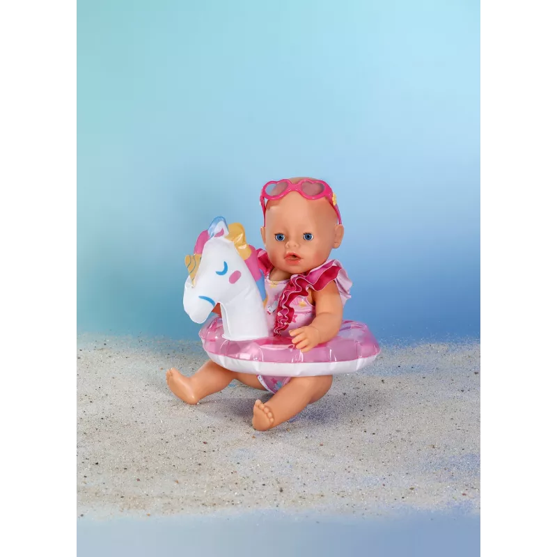 BABY born Plaukimo komplektas Vienaragis 43 cm, lėlės maudymosi kostiumėlis, 3 m.