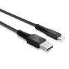 Lindy 3m sustiprintas USB A į Lightning įkrovimo ir sinchronizavimo laidas