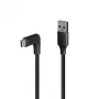 Lindy 1,5 m USB 3.2 tipo A į C laidas, 90° stačiu kampu, 10 Gbps