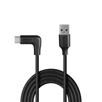 Lindy 1,5 m USB 3.2 tipo A į C laidas, 90° stačiu kampu, 10 Gbps