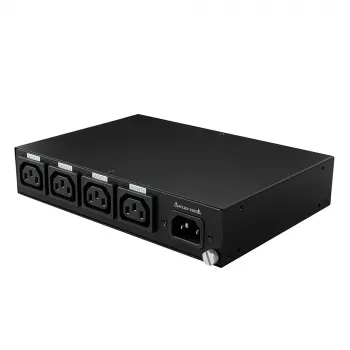 Lindy 32622 maitinimo paskirstymo blokas (PDU) 4 AC lizdai 1U Juoda