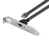 Lindy Single Port USB 3.1 Gen 2 Type C galinė plokštė, 0.45 m, USB A, vyriškas, vyriškas, 0 - 65 °C, 0 - 70 °C