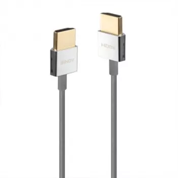 Lindy Ultra High Speed HDMI Slim laidas 1 m, HDMI A (standartinis) – HDMI A (standartinis), 48 Gbit/s, baltas