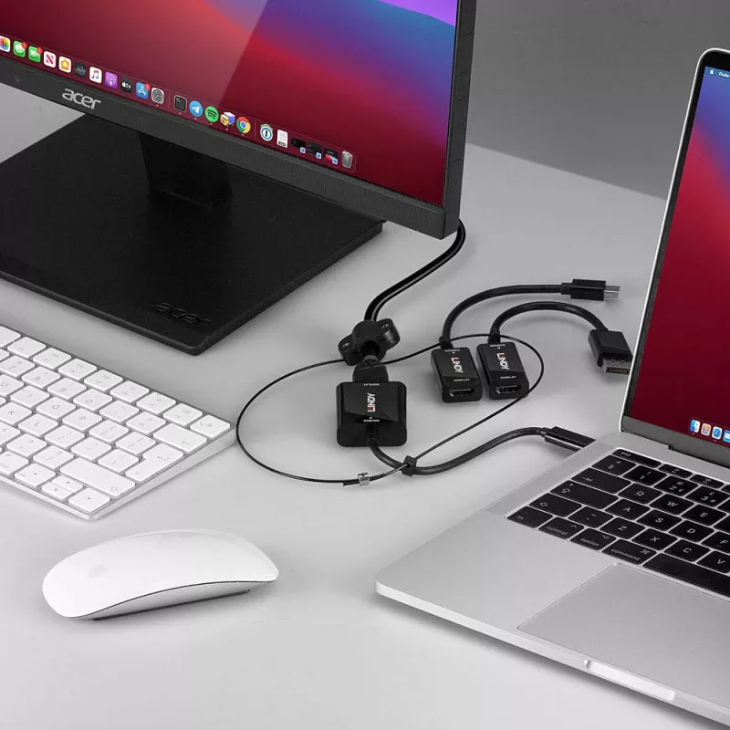 Lindy USB Type C, mDP ir DisplayPort į HDMI 18G keitiklio pakabukas