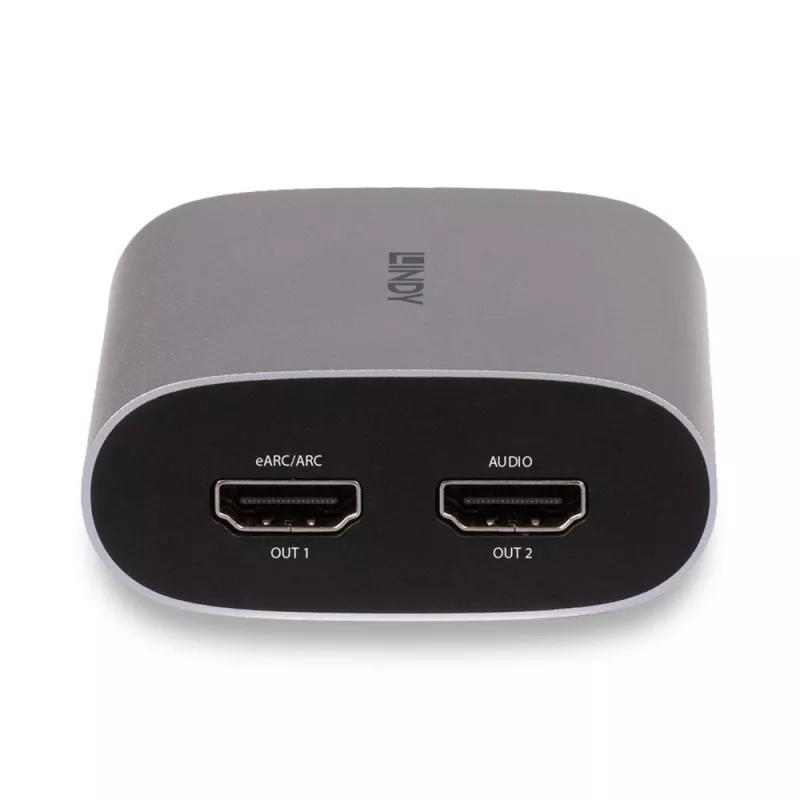 Lindy 4K60 HDMI eARC garso išskyriklis, Micro-USB B, 65 mm, 70 mm, 27 mm, 83 g, 0 - 40 °C