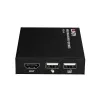 Lindy HDMI, KVM ir IR per IP plėtiklis, imtuvas ir siųstuvas, 150 m, Cat5e/Cat6, juodas, metalinis