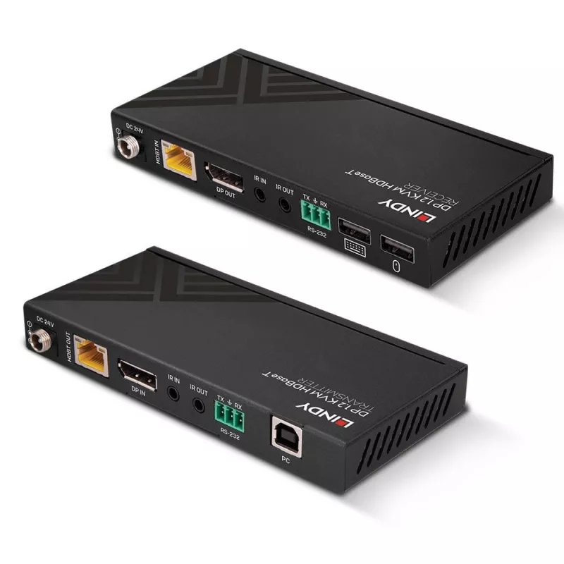 Lindy 150m Cat.6 DisplayPort 1.2, USB, IR ir RS-232 HDBaseT KVM prailgintuvas