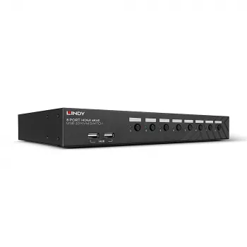 Lindy 39538 KVM jungiklis montavimui į stelažą, juodas