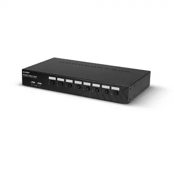 Lindy 39538 KVM jungiklis montavimui į stelažą, juodas