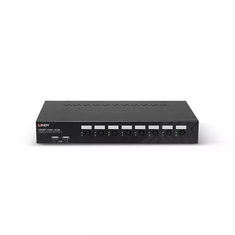 Lindy 39538 KVM jungiklis montavimui į stelažą, juodas