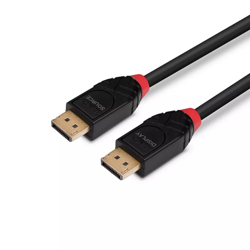 Lindy 5m aktyvus DisplayPort 1.4 laidas, 5 m, DisplayPort, DisplayPort, Vyriškas, Vyriškas, 7680 x 4320 pikselių