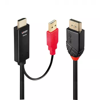 Lindy 0,5 m HDMI į DisplayPort laidas