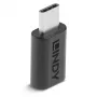 Lindy USB 3.2 Type C į C adapteris, juodas
