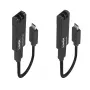 Lindy 100m šviesolaidinis USB 3.2 Type C prailgintuvas, tinklo siųstuvas ir imtuvas, 100 m, 10000 Mbit/s, pluoštas, USB 3.2 Gen 1 (3.1 Gen 1) Type-C, juoda