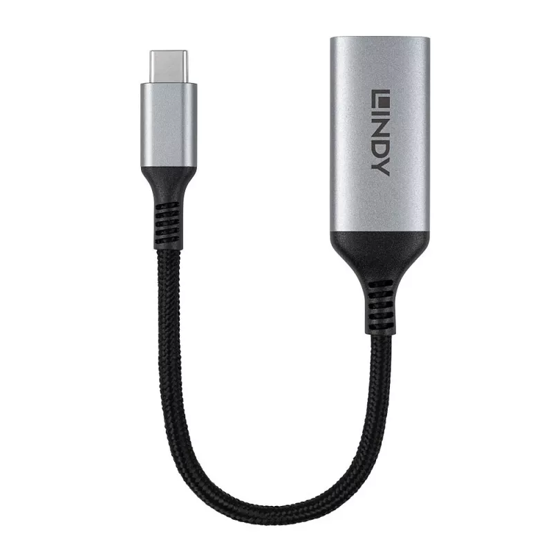 Lindy 43428 vaizdo kabelio adapteris 0,15 m USB Type-C HDMI pilka