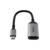 Lindy 43428 vaizdo kabelio adapteris 0,15 m USB Type-C HDMI pilka