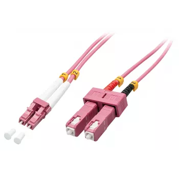 Lindy 46364 InfiniBand / šviesolaidinis kabelis 10 m LC SC Rožinis