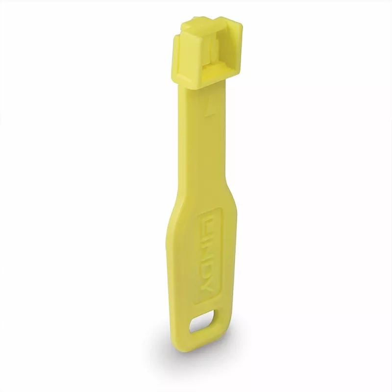 Lindy RJ45 prievadų užraktai geltoni, 10 vnt. + 1 raktas