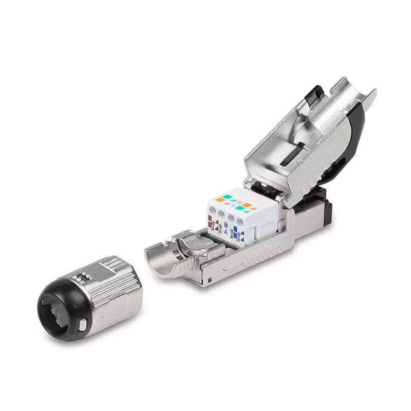 Lindy RJ-45 Cat.6/6A Belaidis Lauko Kištukas, RJ45, Juodas, Sidabrinis, Metalas, CE, REACH, RoHS, UKCA, 240 g, 133 mm