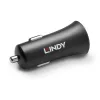 Lindy Single Port USB Type C PD automobilinis įkroviklis, 27W, juodas