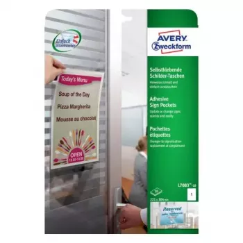 Lipni etiketė skaidri stačiakampė AVERY L7083-10 (10 vnt.)