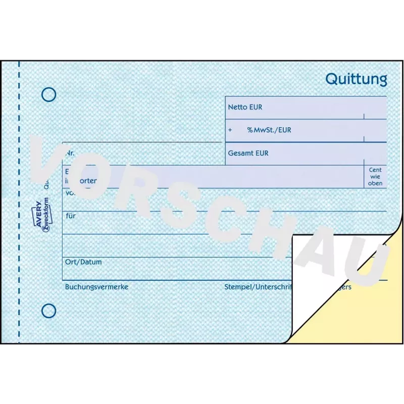 Apskaitos formų knygelė AVERY 1735-5 A6 40 lapų