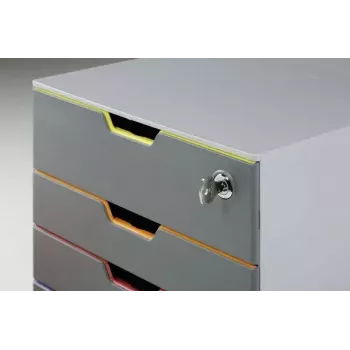 Dėžutė stalčiais VARICOLOR Safe 760627, 4 spalvoti stalčiai, užrakinama