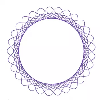 Vaikiškas spirografas Ravensburger 297740 su trafaretu ir 2 flomasteriais, įvairiaspalvis, nuo 6 metų