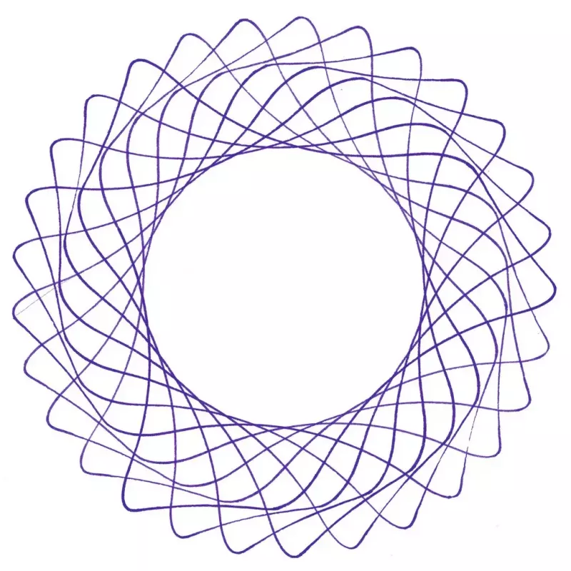 Vaikiškas spirografas Ravensburger 297740 su trafaretu ir 2 flomasteriais, įvairiaspalvis, nuo 6 metų