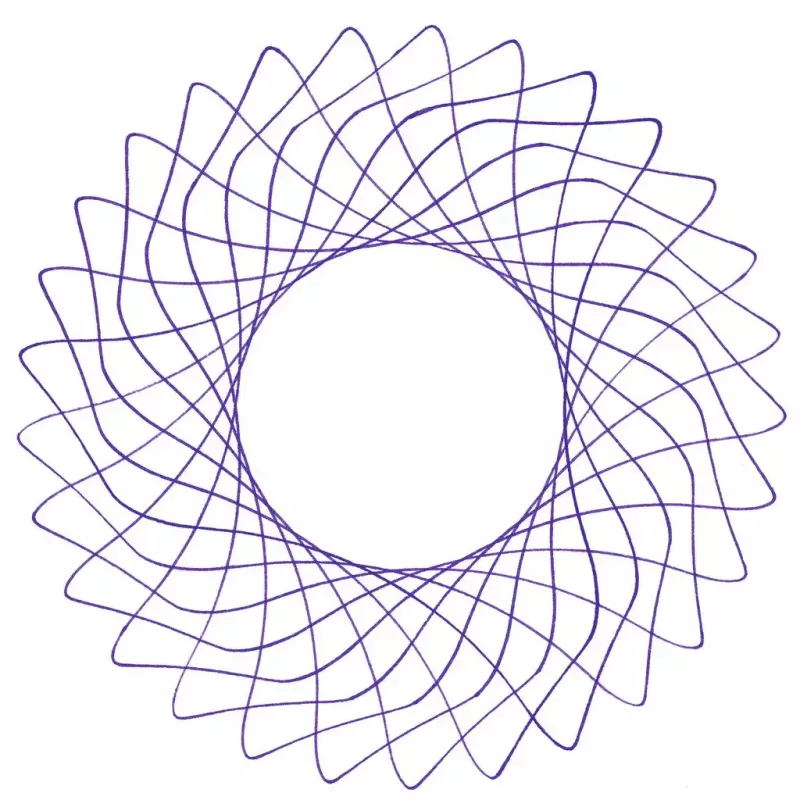 Vaikiškas spirografas Ravensburger 297740 su trafaretu ir 2 flomasteriais, įvairiaspalvis, nuo 6 metų