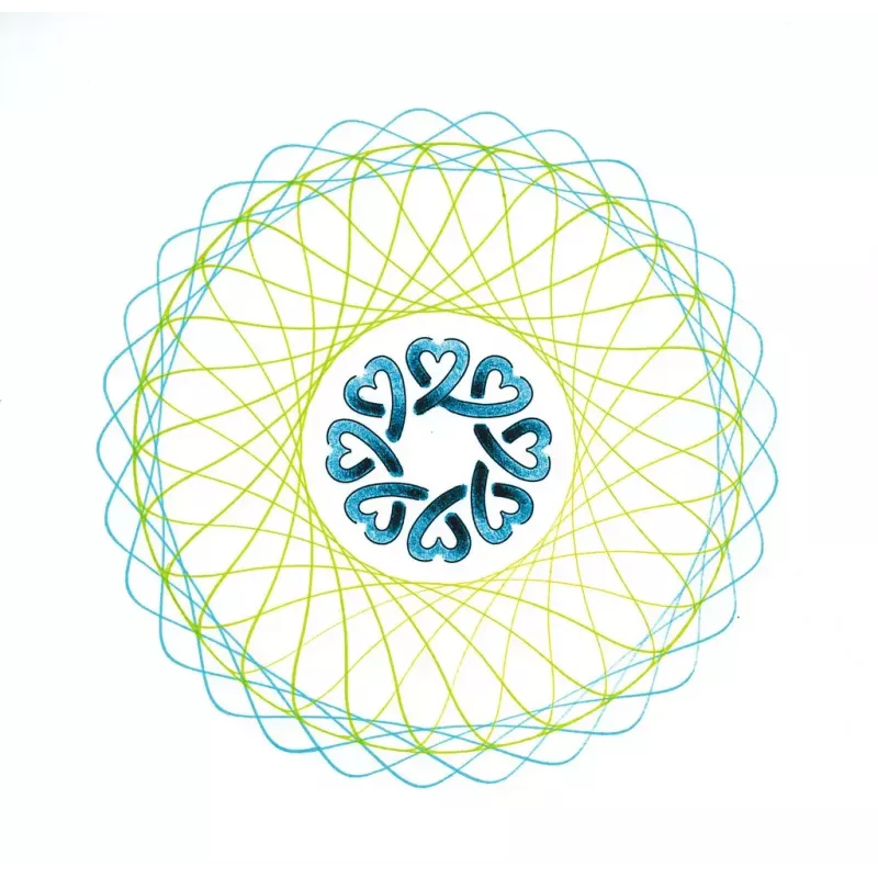 Vaikiškas spirografas Ravensburger 297740 su trafaretu ir 2 flomasteriais, įvairiaspalvis, nuo 6 metų