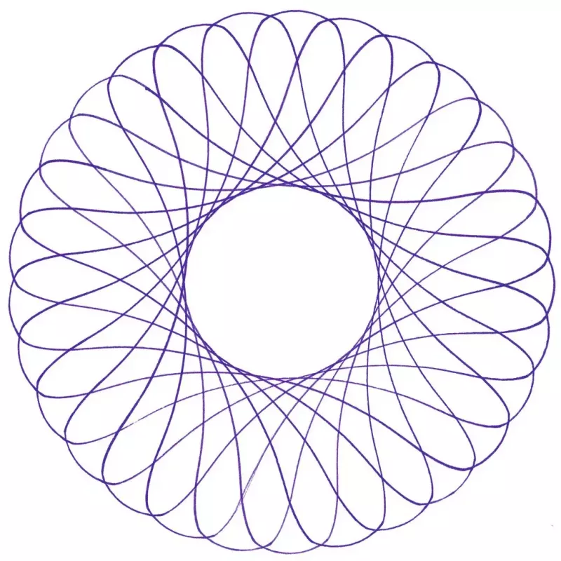 Vaikiškas spirografas Ravensburger 297740 su trafaretu ir 2 flomasteriais, įvairiaspalvis, nuo 6 metų